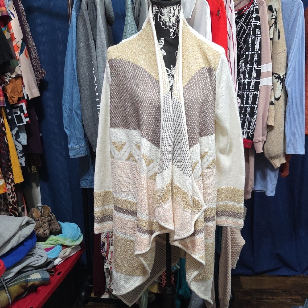 Cato Multicolor Open Front Sweater
